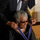 President Barack Obama presents Maya Angelou with the 2010 Medal of Freedom in the East Room of the White House Feb. 15, 2011
Chip Somodevilla/Getty Images